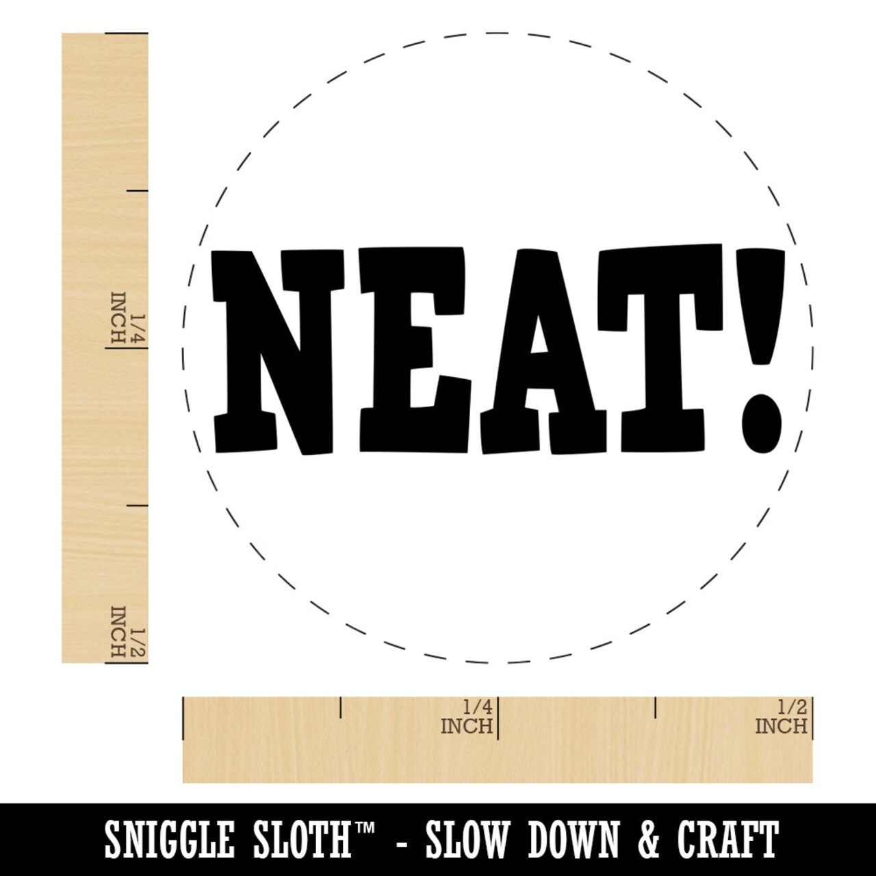 Neat Fun Text Self-Inking Rubber Stamp for Stamping Crafting Planners